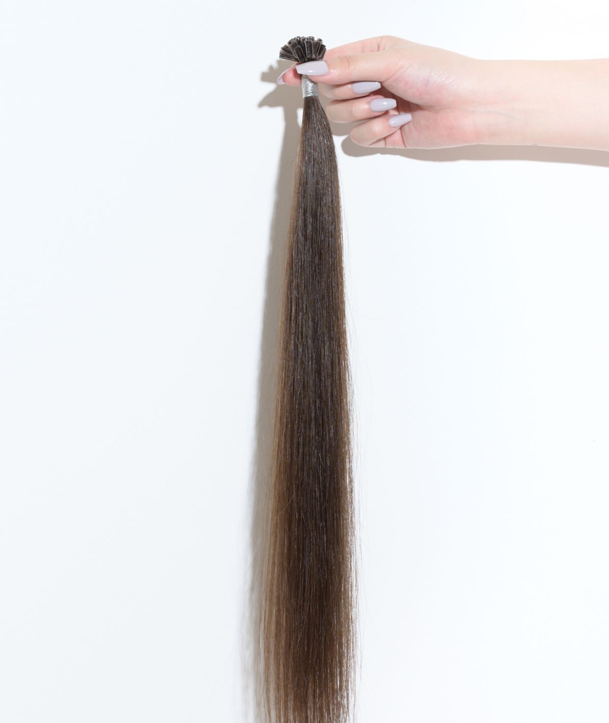 #4 Chocolate Brown Keratin Bond Hair Extensions