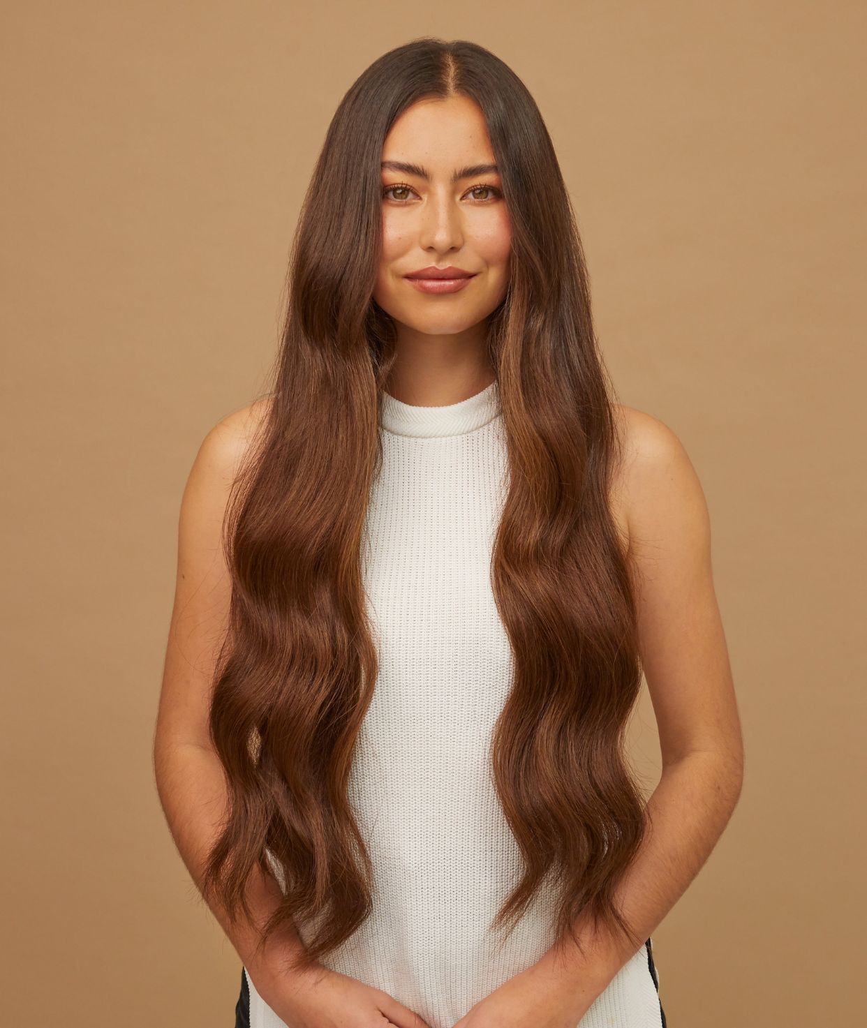 #4 Chocolate Brown Nano Tip Hair Extensions