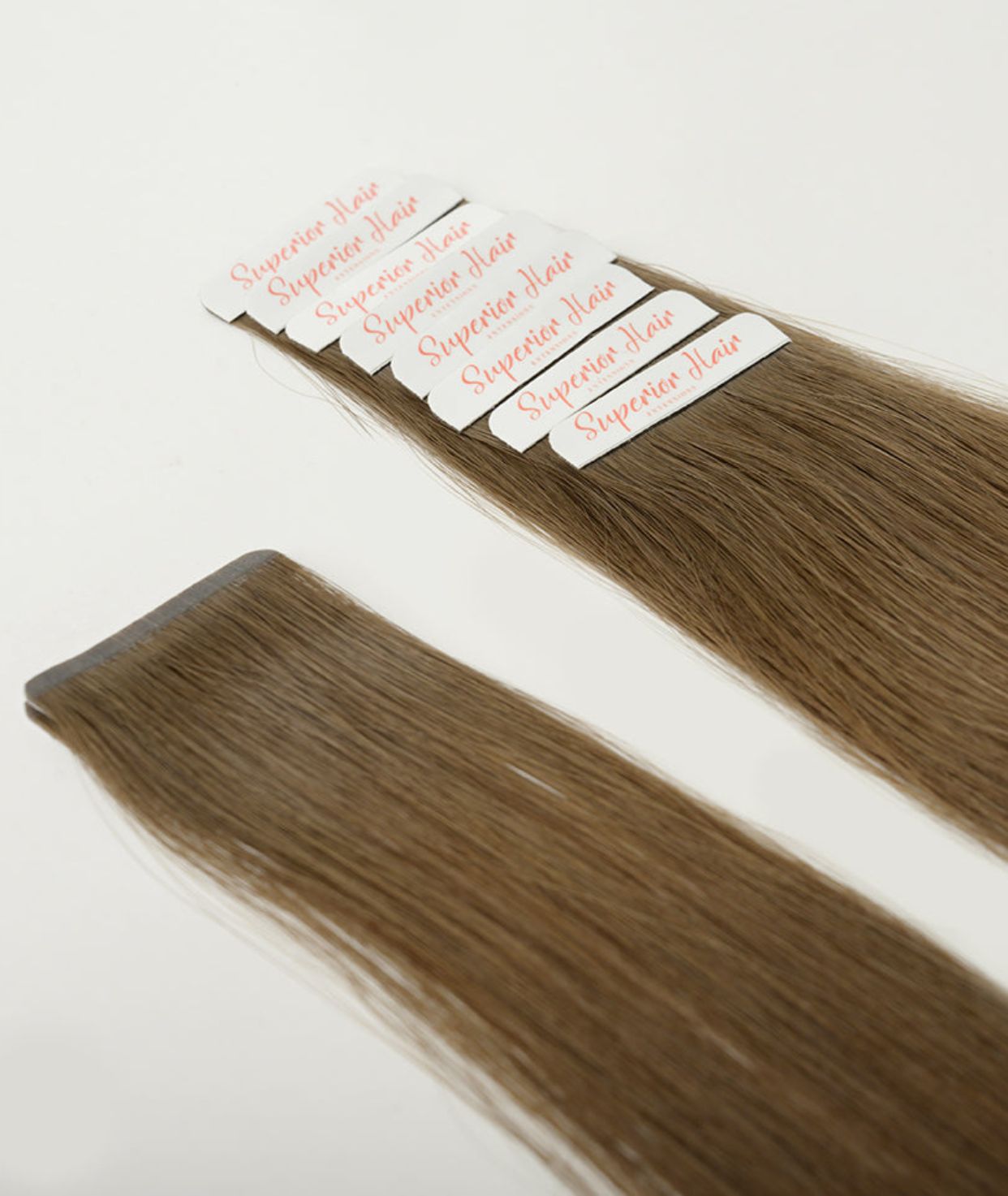 #4A Medium Ash Brown Ultra Seamless Tape In Extensions