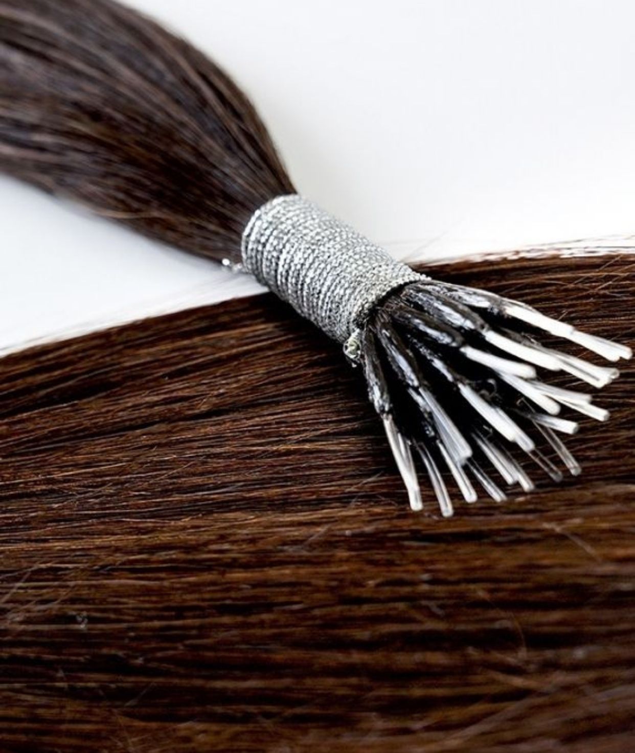 #4 Chocolate Brown Nano Tip Hair Extensions