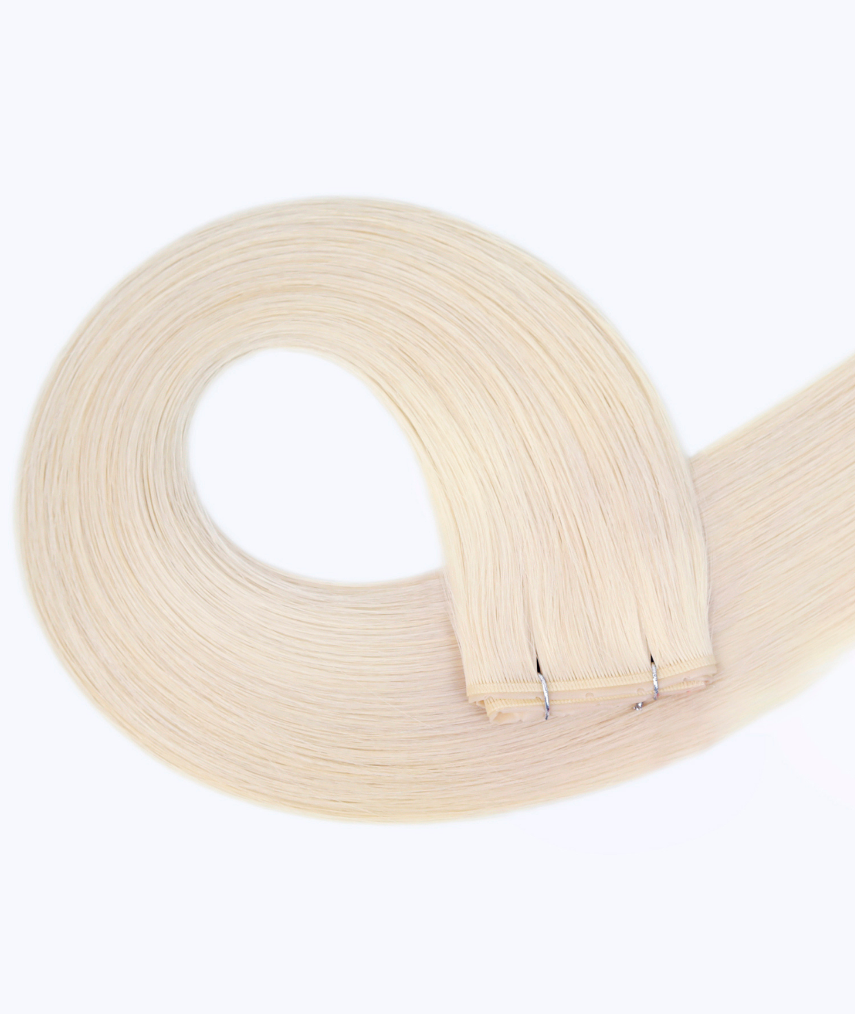 #60 Whitest Ash Blonde Superior Butterfly Weft™ Hair Extensions