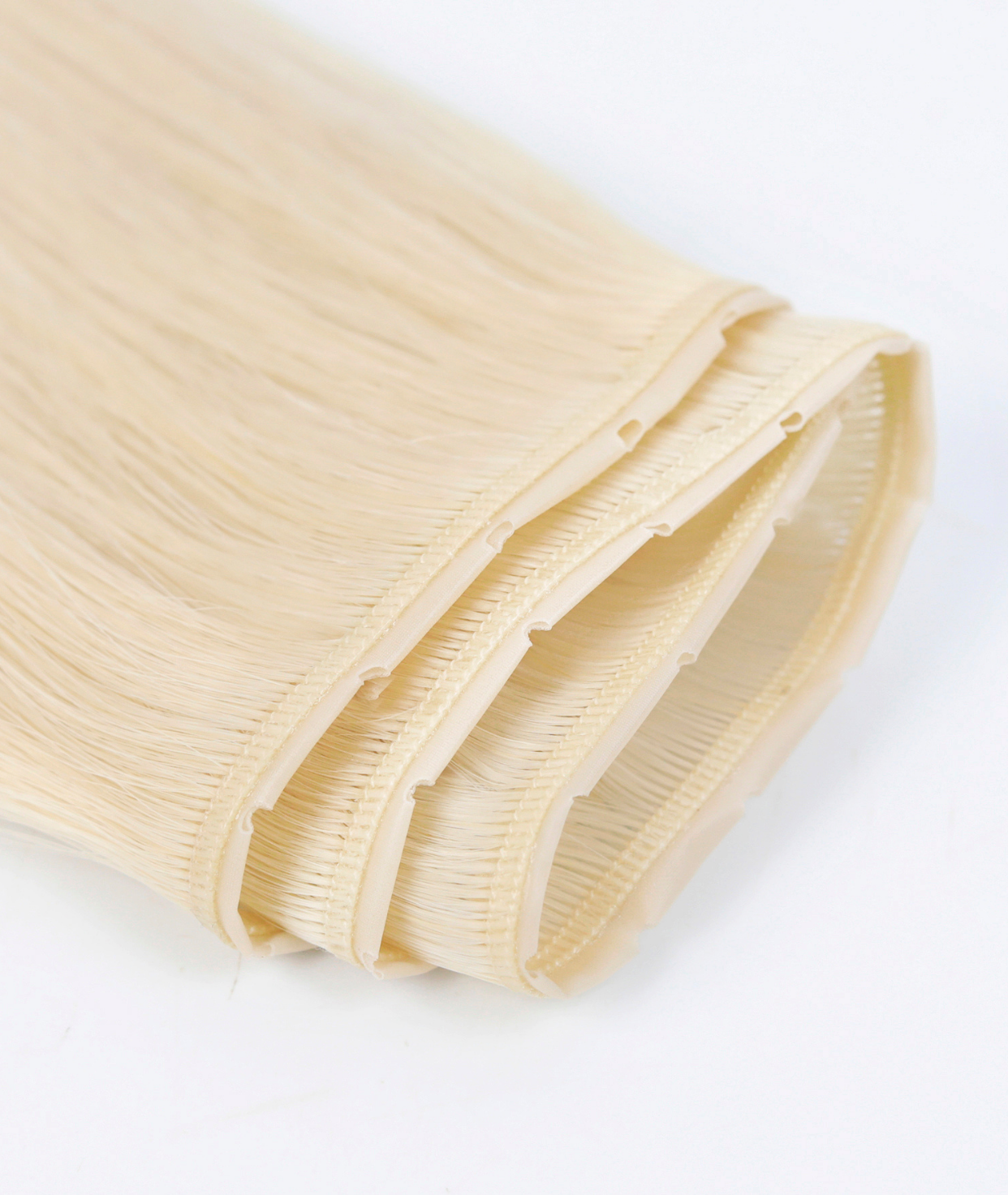 #60 Whitest Ash Blonde Superior Butterfly Weft™ Hair Extensions