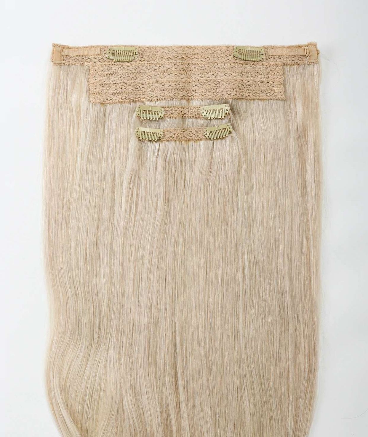 #60 Whitest Ash Blonde Classic Halo Hair Extensions