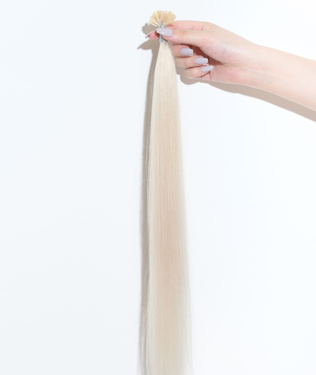#60 Whitest Ash Blonde Keratin Bond Hair Extensions
