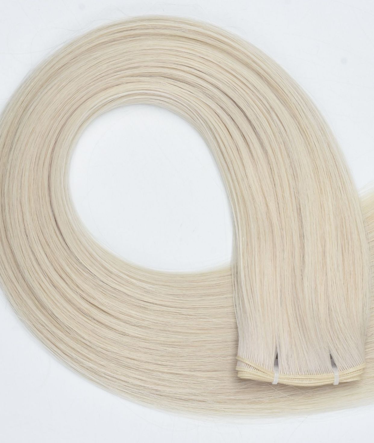 #60 Whitest Ash Blonde Genius Hair Weft Extensions