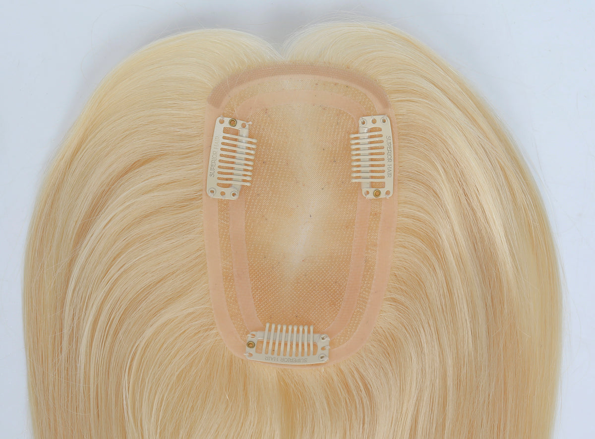 #613 Platinum Blonde Highlights Women's Lite Hair Topper (NEW)