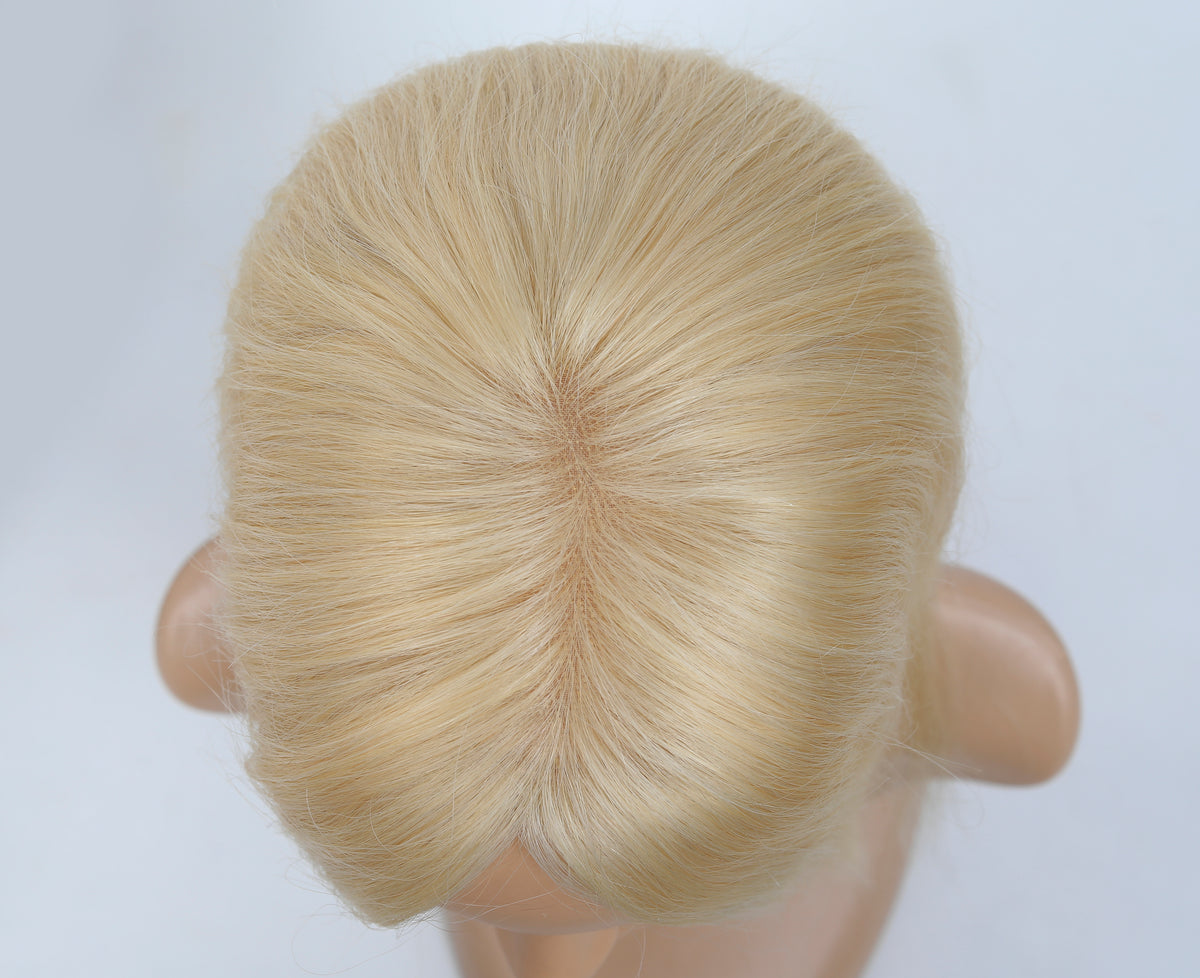 #613 Platinum Blonde Highlights Women's Lite Hair Topper (NEW)