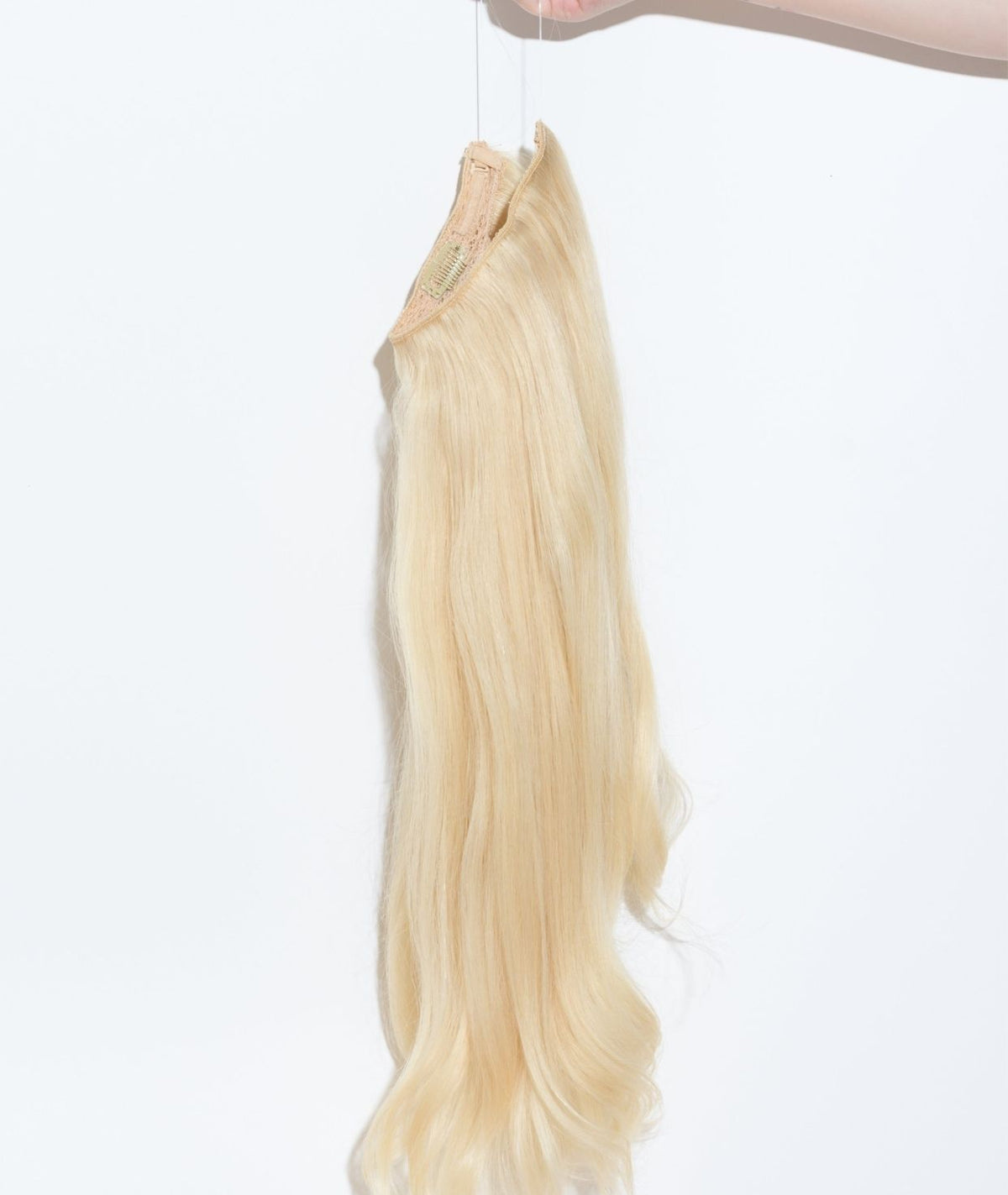 #613 Platinum Blonde Classic Halo Hair Extensions — Value Grade