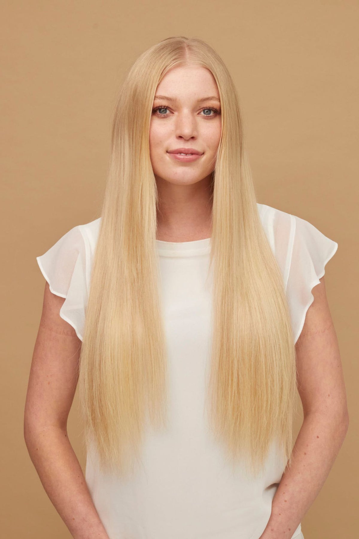 #613 Platinum Blonde Genius Hair Weft Extensions