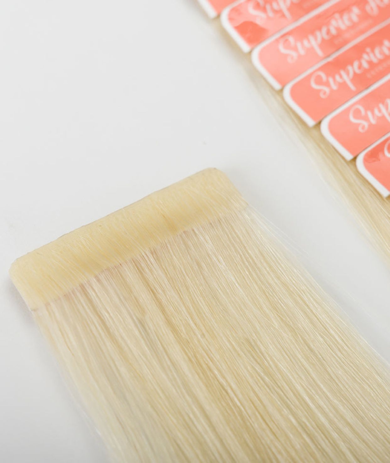 #613 Platinum Blonde Invisi Tape Hair Extensions