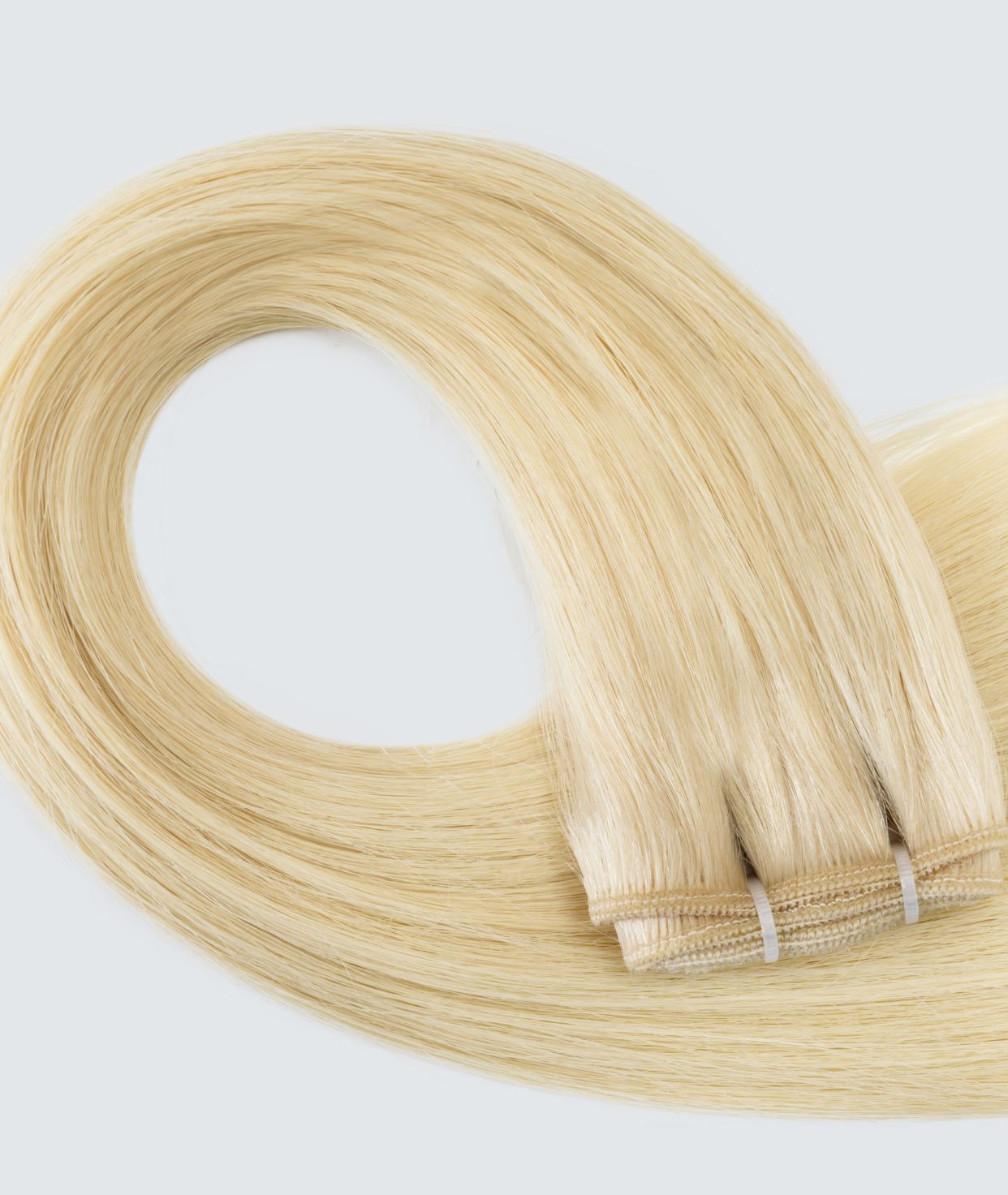 #613 Platinum Blonde Traditional Weft Extensions