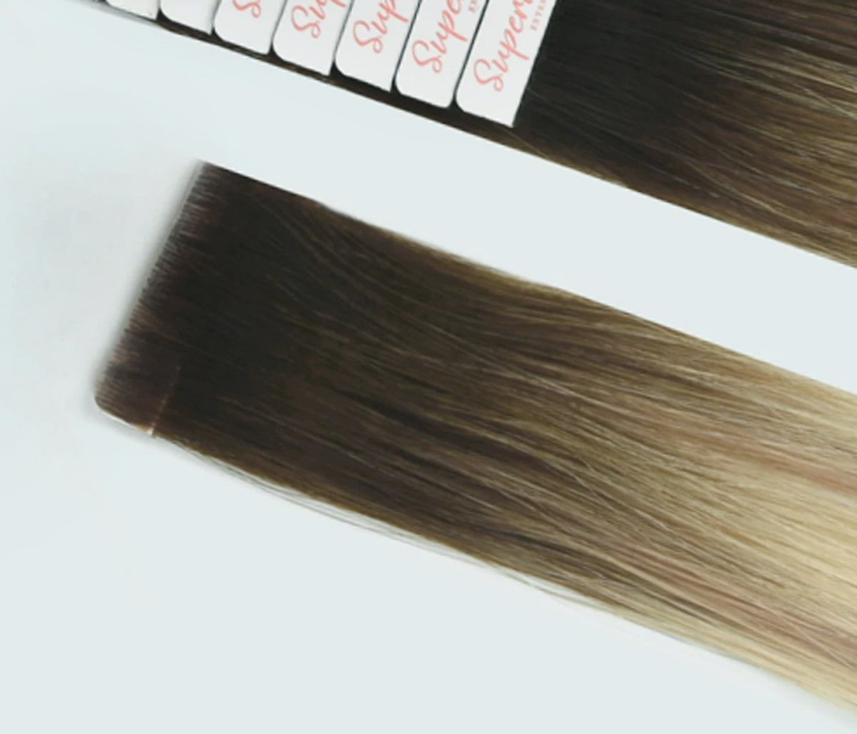 #Iced Coffee Balayage Invisi Tape Hair Extensions