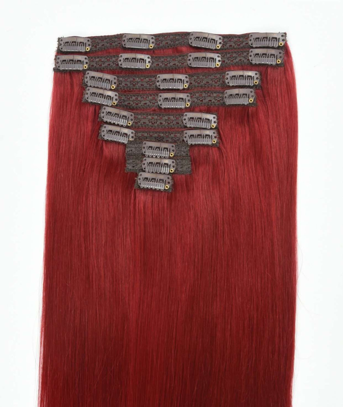 #6R Red Classic Clip In Hair Extensions 9pcs — Value Grade