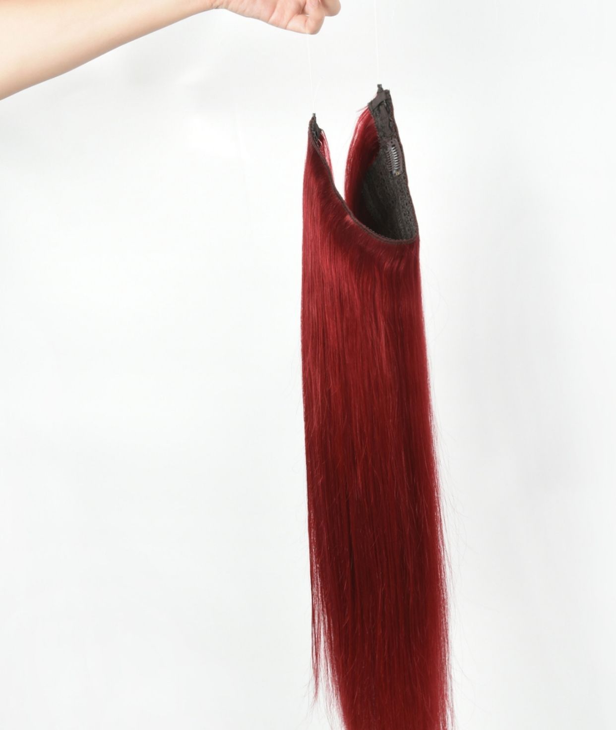 #6R Red Classic Halo Hair Extensions — Value Grade