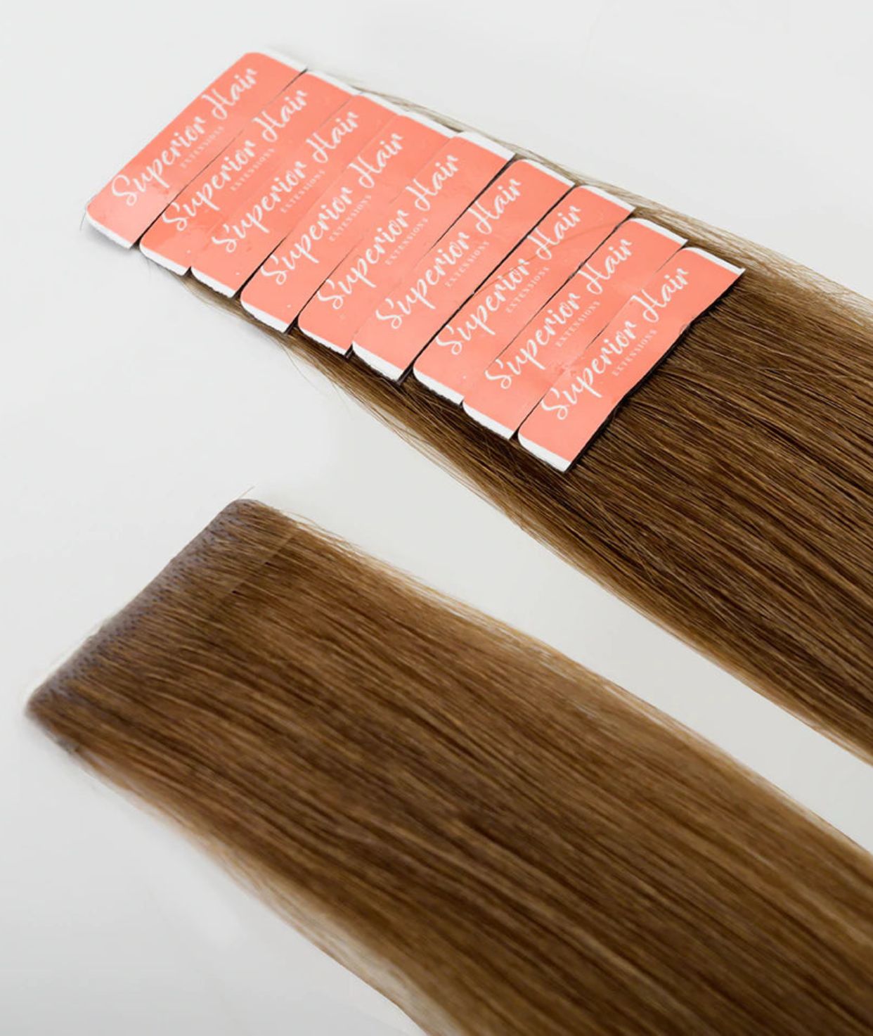 #6 Chestnut Brown Invisi Tape Hair Extensions