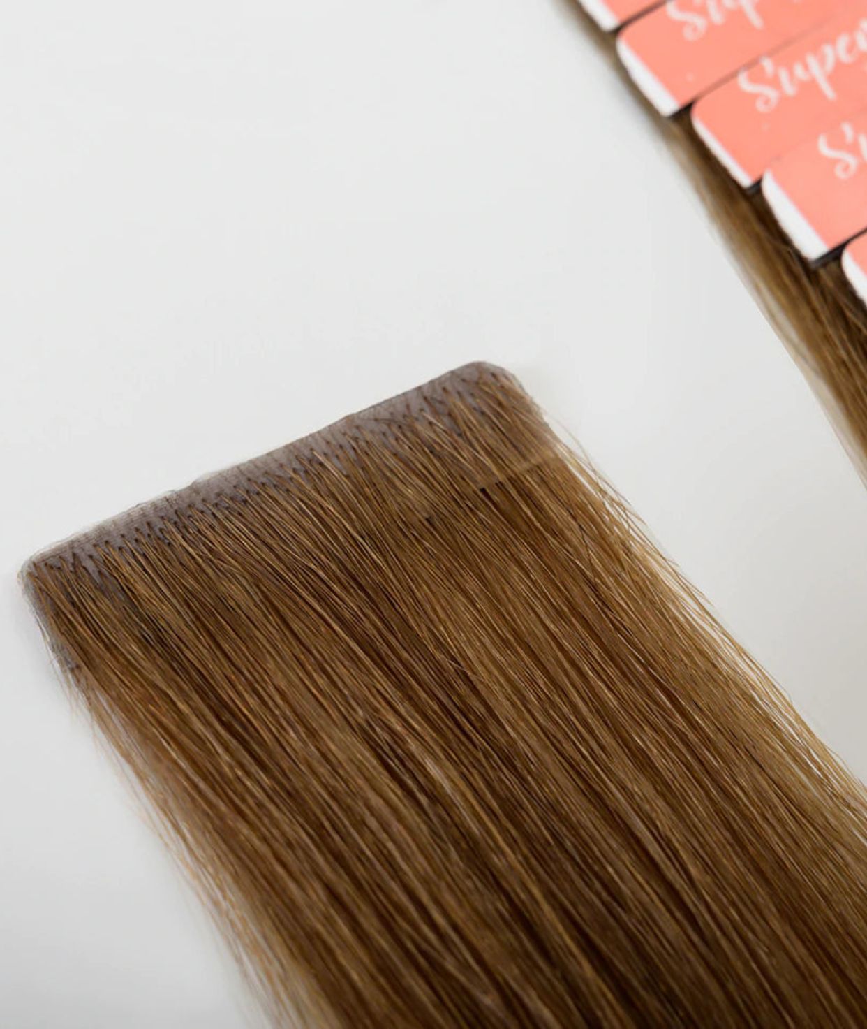 #6 Chestnut Brown Invisi Tape Hair Extensions