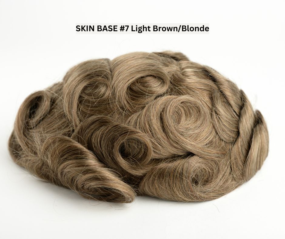 #7 Light Blonde Skin Base Hair System