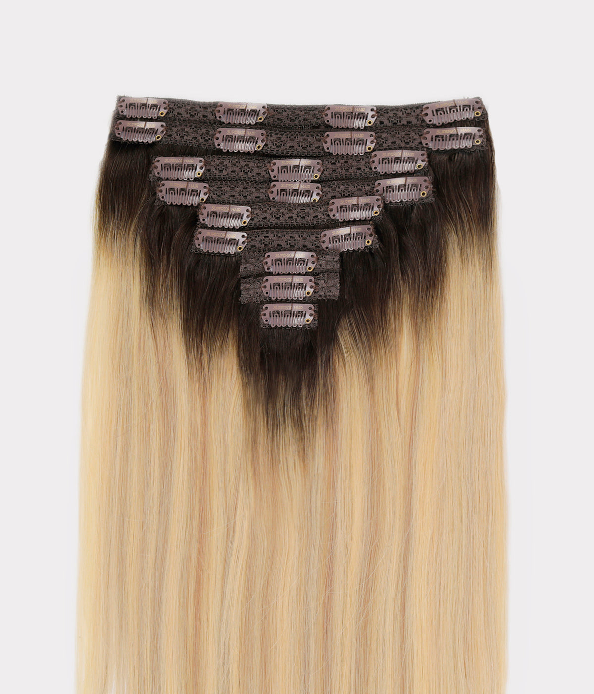 #Iced Coffee Balayage Classic Clip In Hair Extensions 9pcs