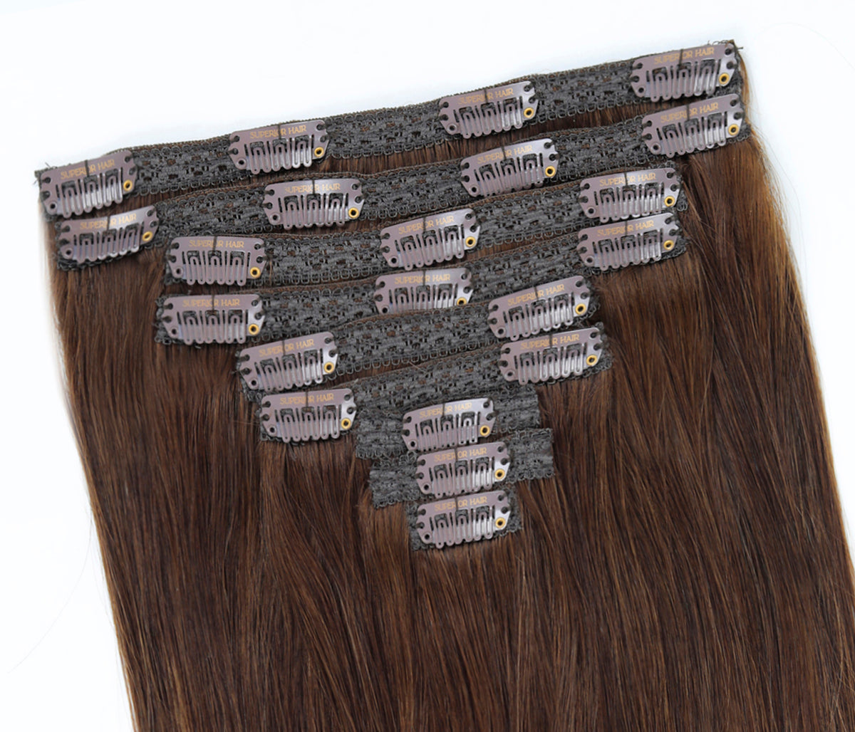 #Chocolate Brown Balayage  Classic Clip In Hair Extensions 9pcs