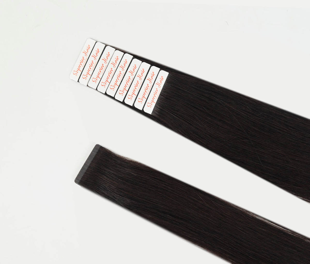 #1BL Darkest Brown Ultra Seamless Tape In Extensions