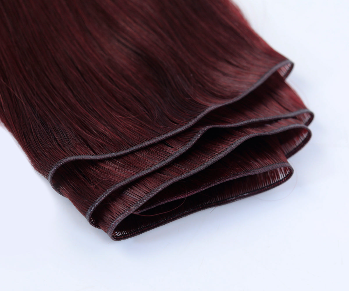 #Burgundy Genius Hair Weft Extensions