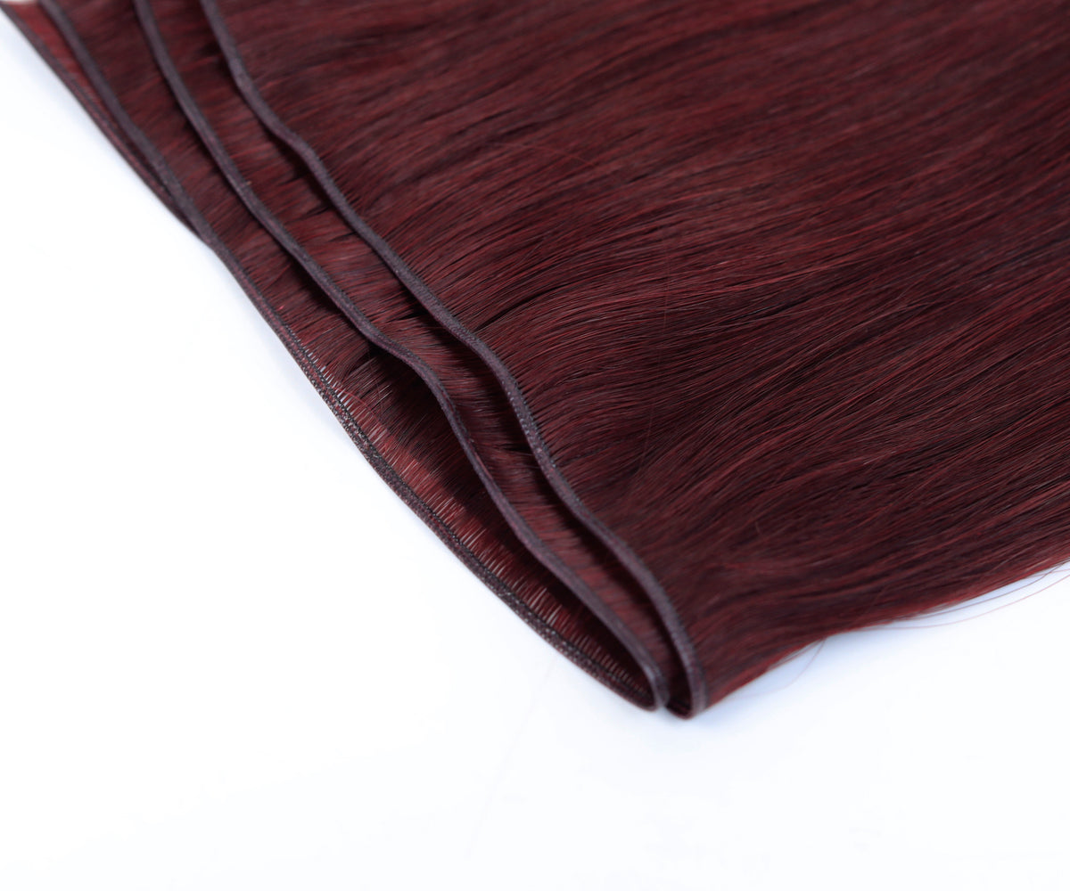 #Burgundy Genius Hair Weft Extensions
