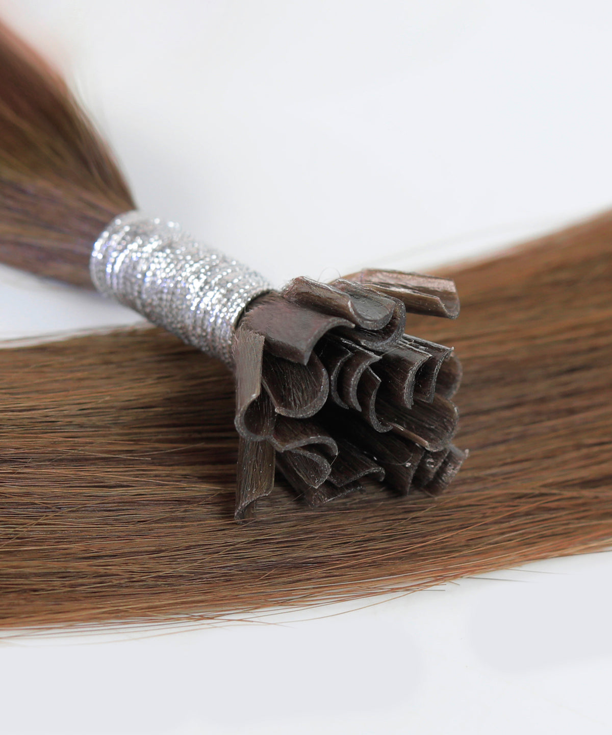 #8 Natural Light Brown Keratin Bond Hair Extensions