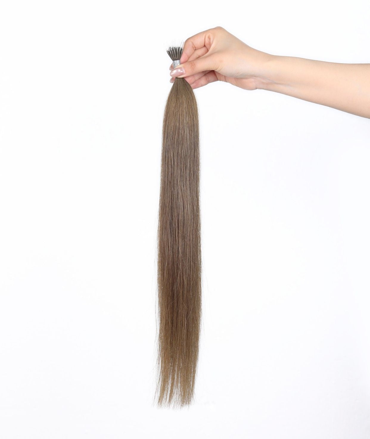 #8 Natural Light Brown Nano Tip Hair Extensions — Value Grade