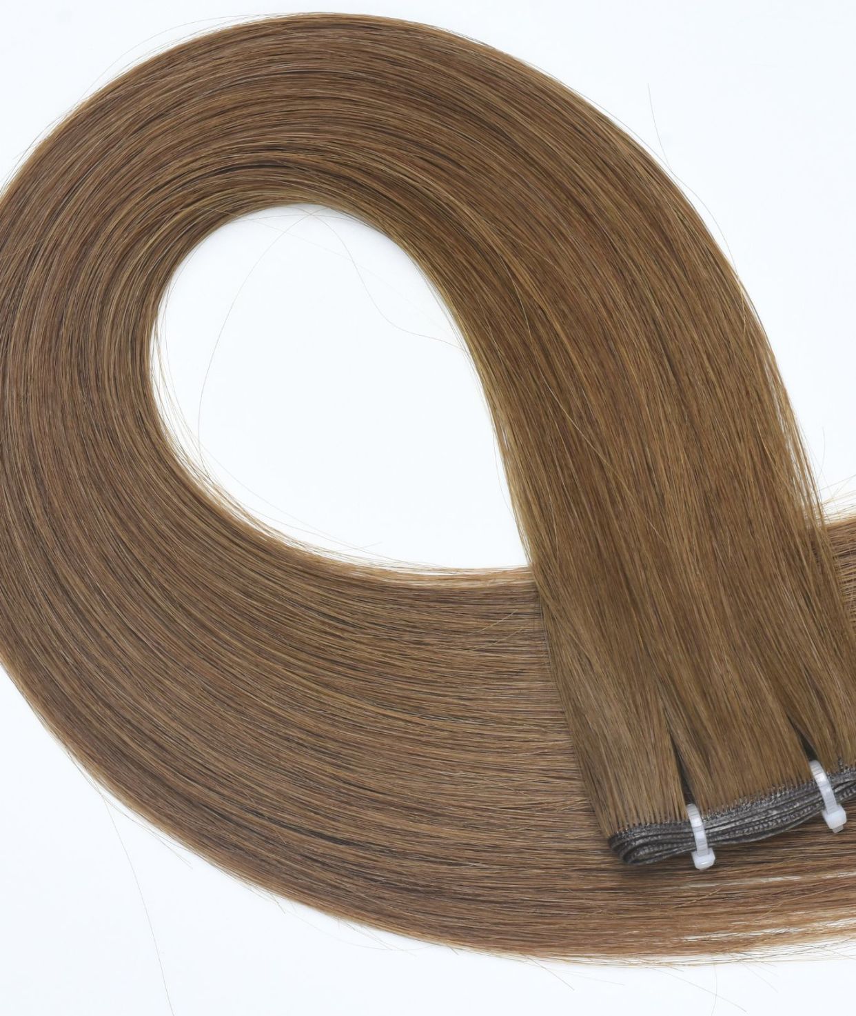 #8 Natural Light Brown Genius Hair Weft Extensions