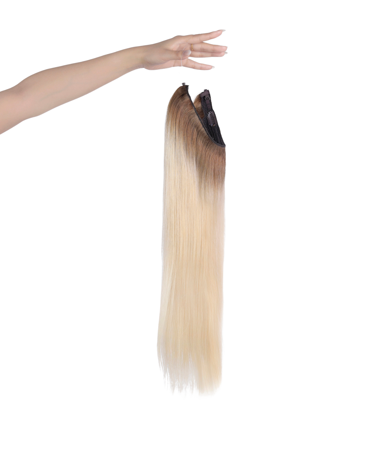 #Beach Blonde Ombre Classic Halo Hair Extensions