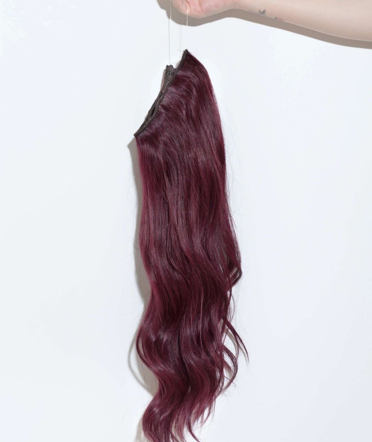 #Burgundy Classic Halo Hair Extensions