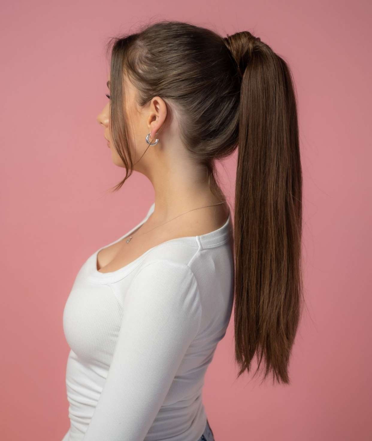 #Chocolate Brown Balayage Ponytail Extensions