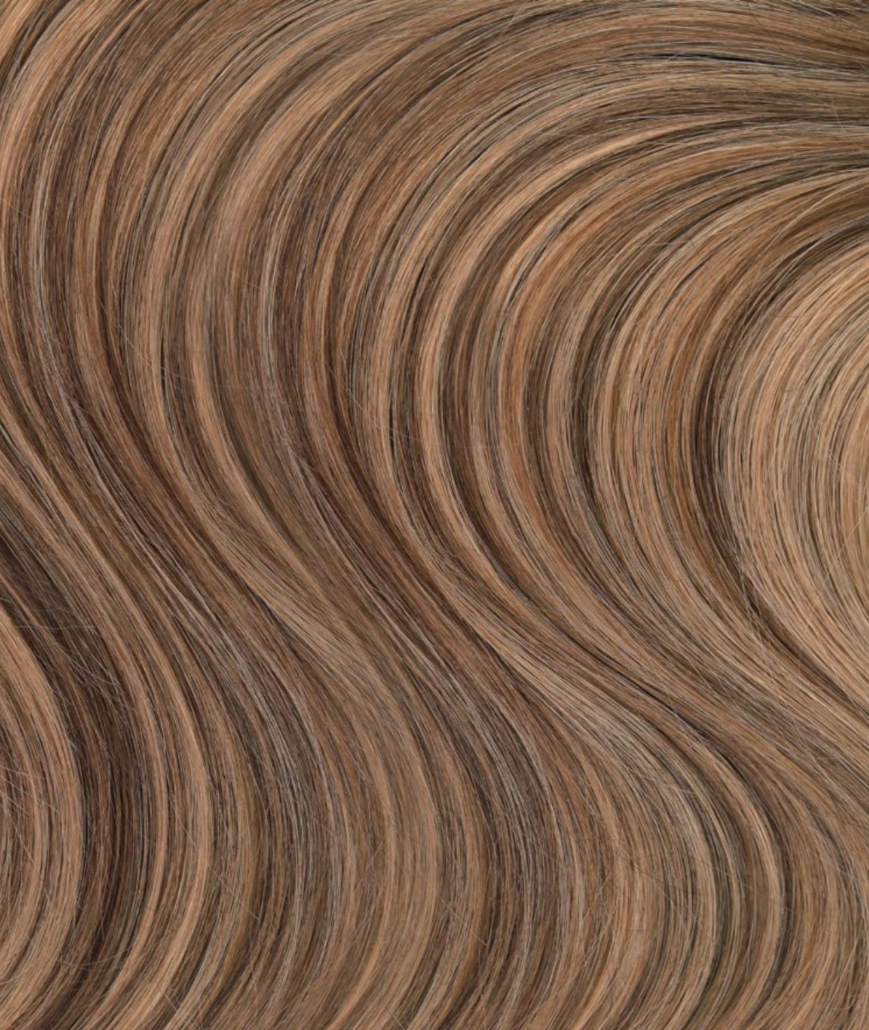 #Chestnut Brown Highlights Nano Tip Hair Extensions — Value Grade