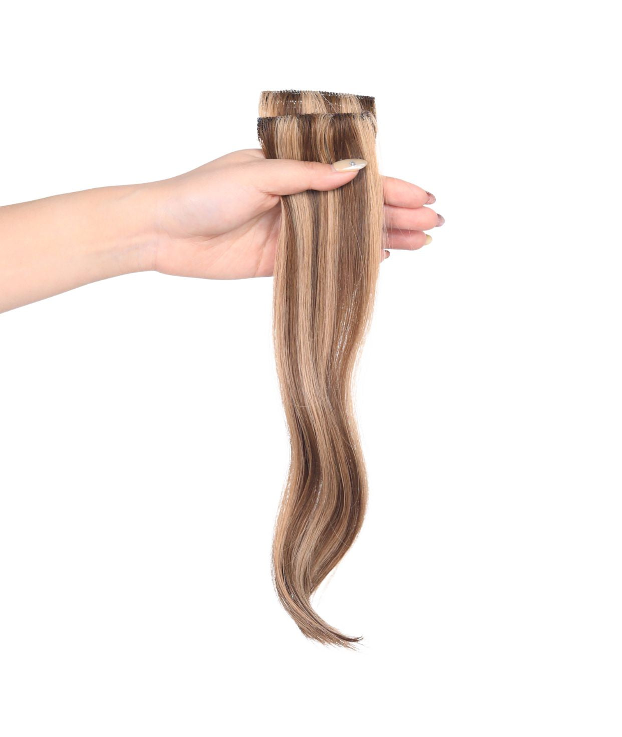 #Chestnut Brown Highlights Scalp Hair Fill Ins