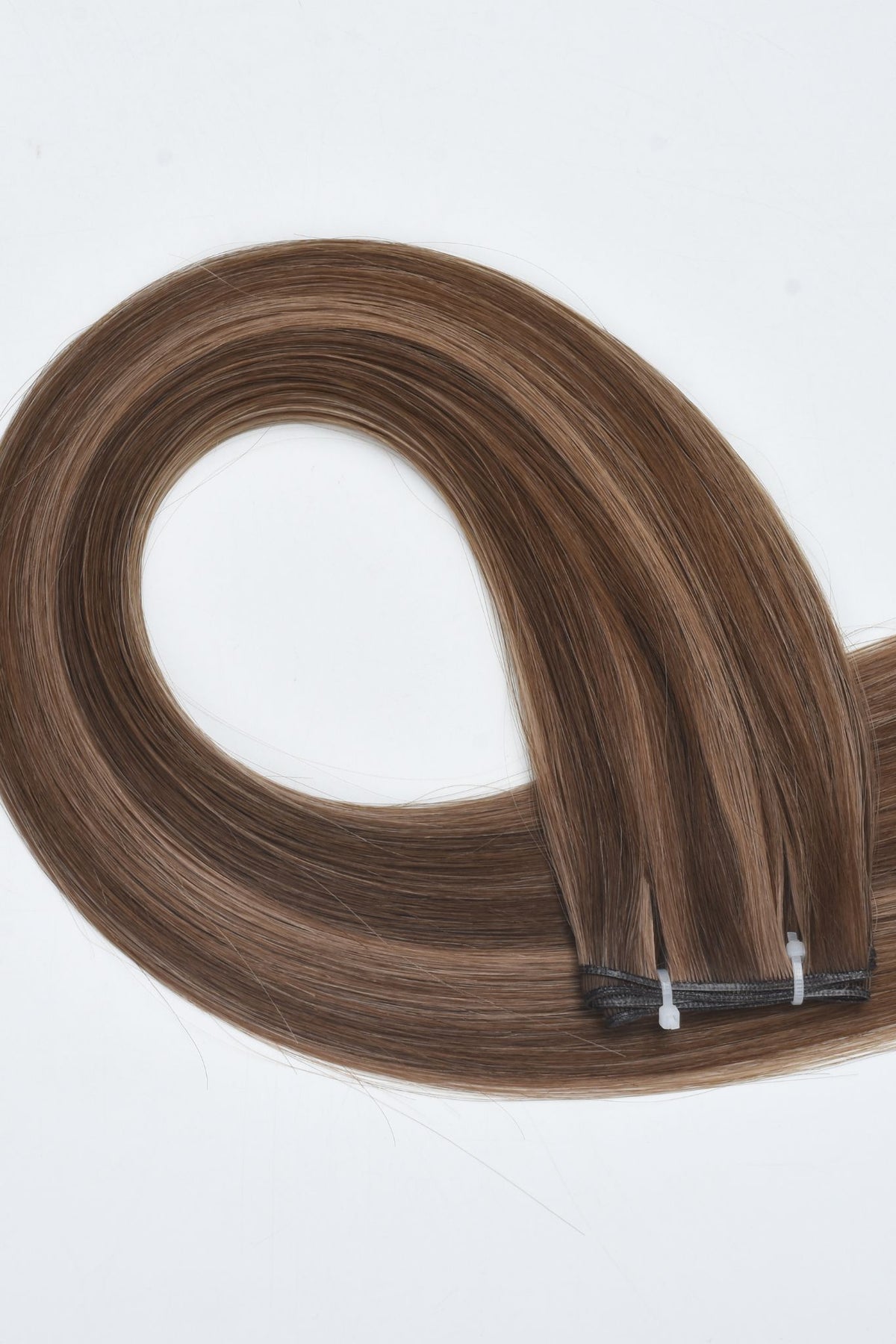 #Chestnut Brown Highlights Genius Hair Weft Extensions