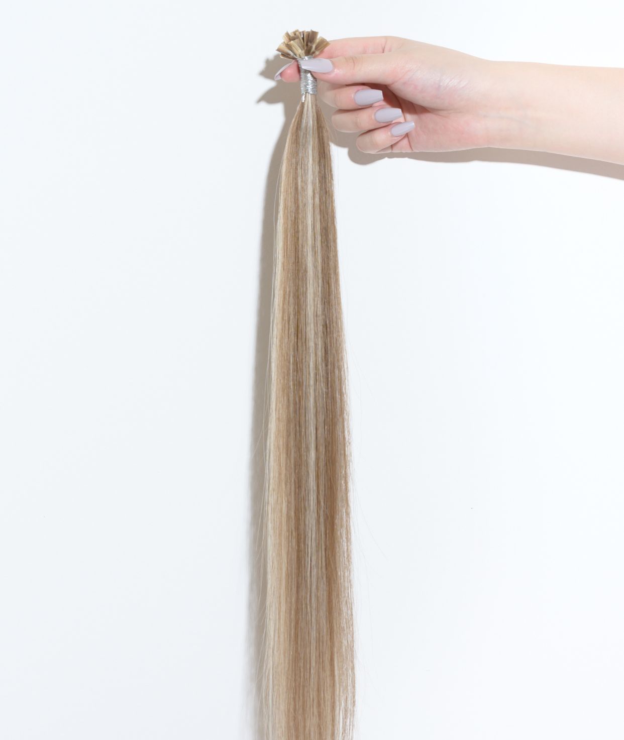 #Chestnut Brown Highlights Keratin Bond Hair Extensions
