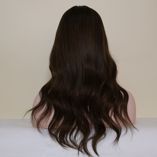 #Chocolate Brown Balayage Mono Top Human Hair Wig