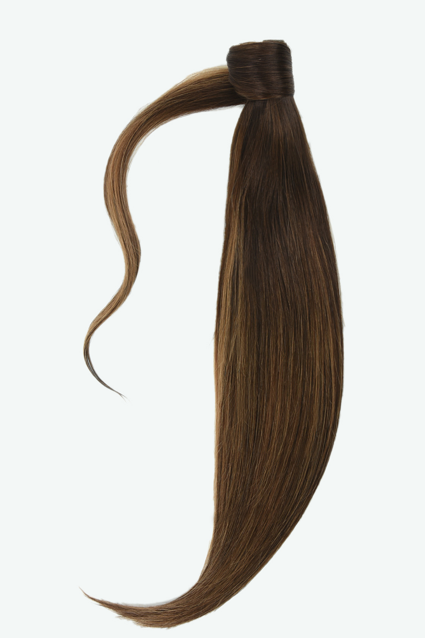#Dark Ash Brown Balayage Ponytail Extensions — Value Grade