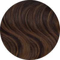 #Dark Brown Balayage Seamless Clip In Hair Extensions