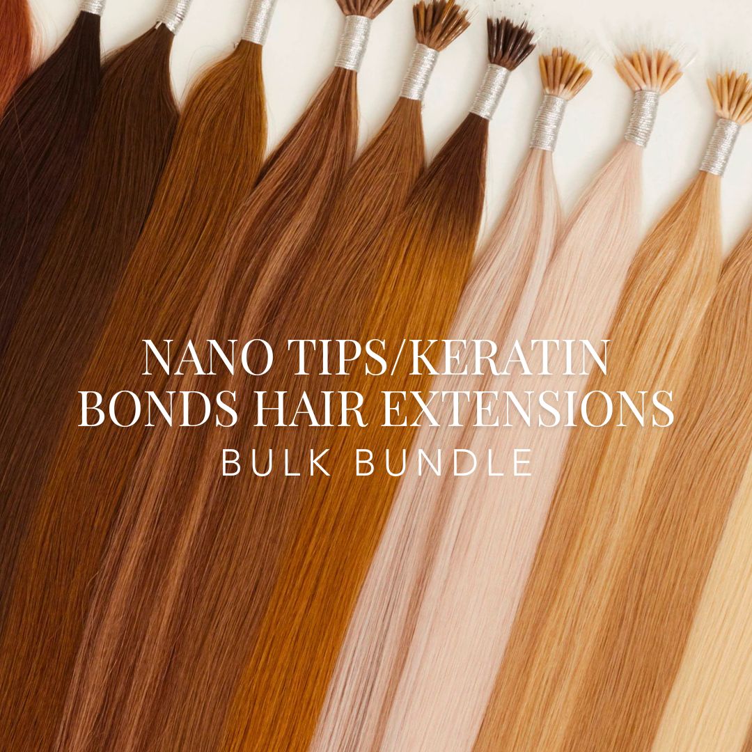 Nano Tips/Keratin Bonds Hair Extensions Bulk Bundle