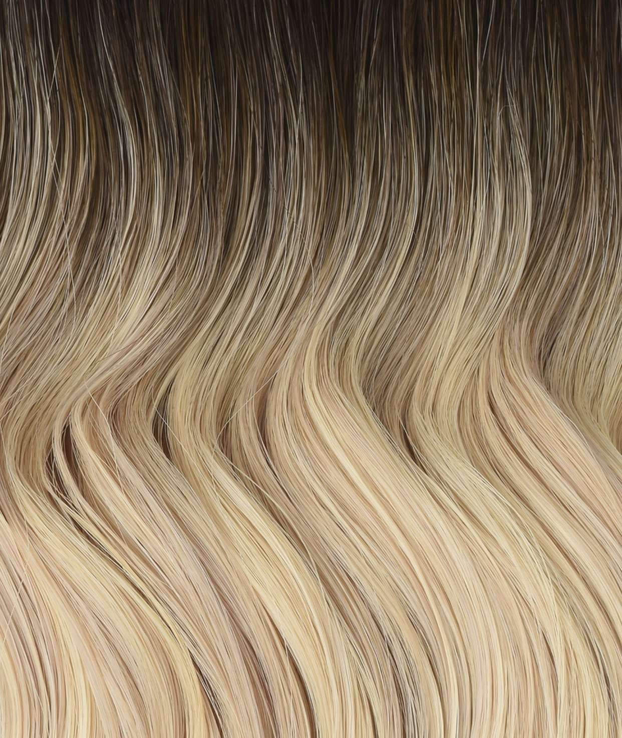 #Iced Coffee Balayage Seamless Clip In Hair Extensions