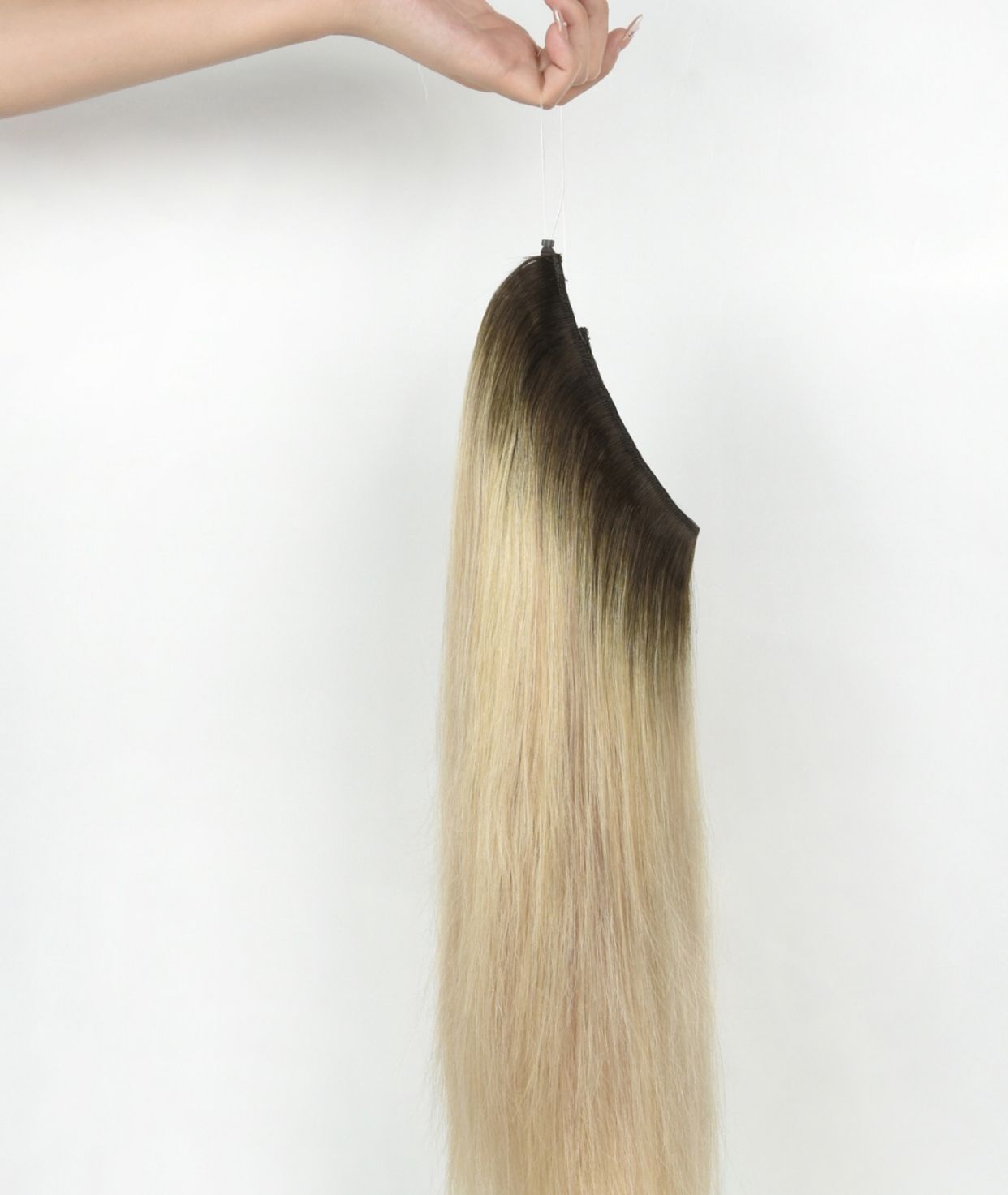 #Iced Coffee Balayage Classic Halo Hair Extensions