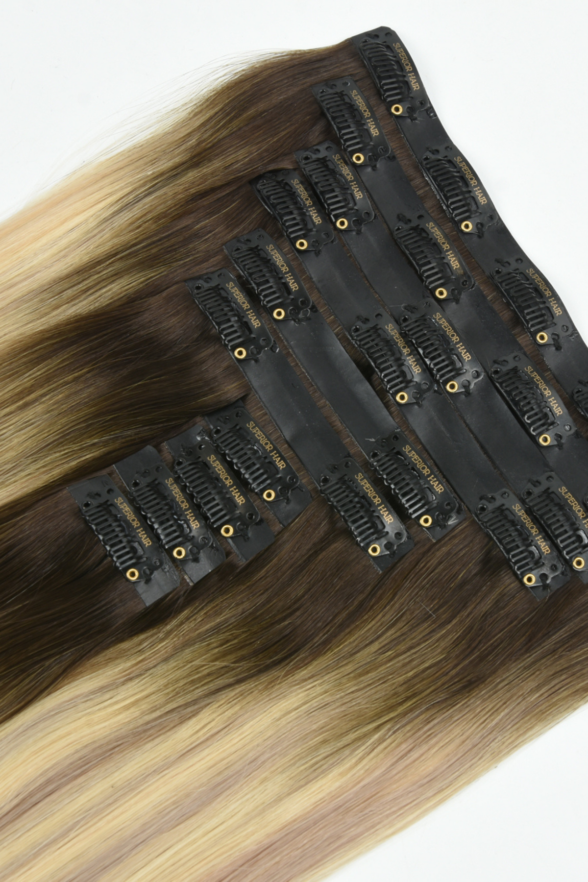 #Iced Coffee Balayage Seamless Clip In Hair Extensions