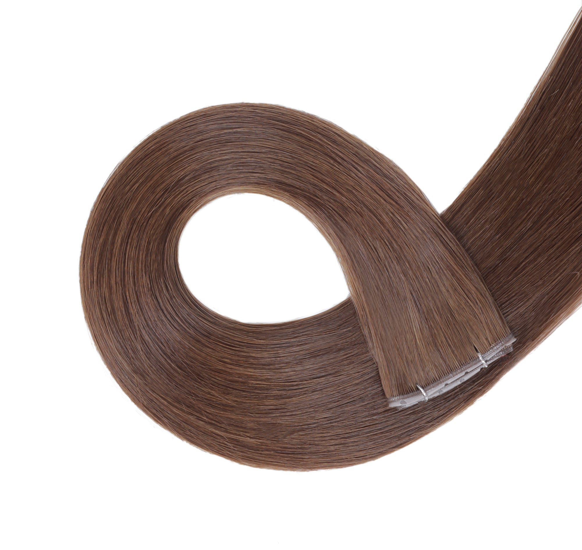 #4 Chocolate Brown Butterfly Weft Extensions