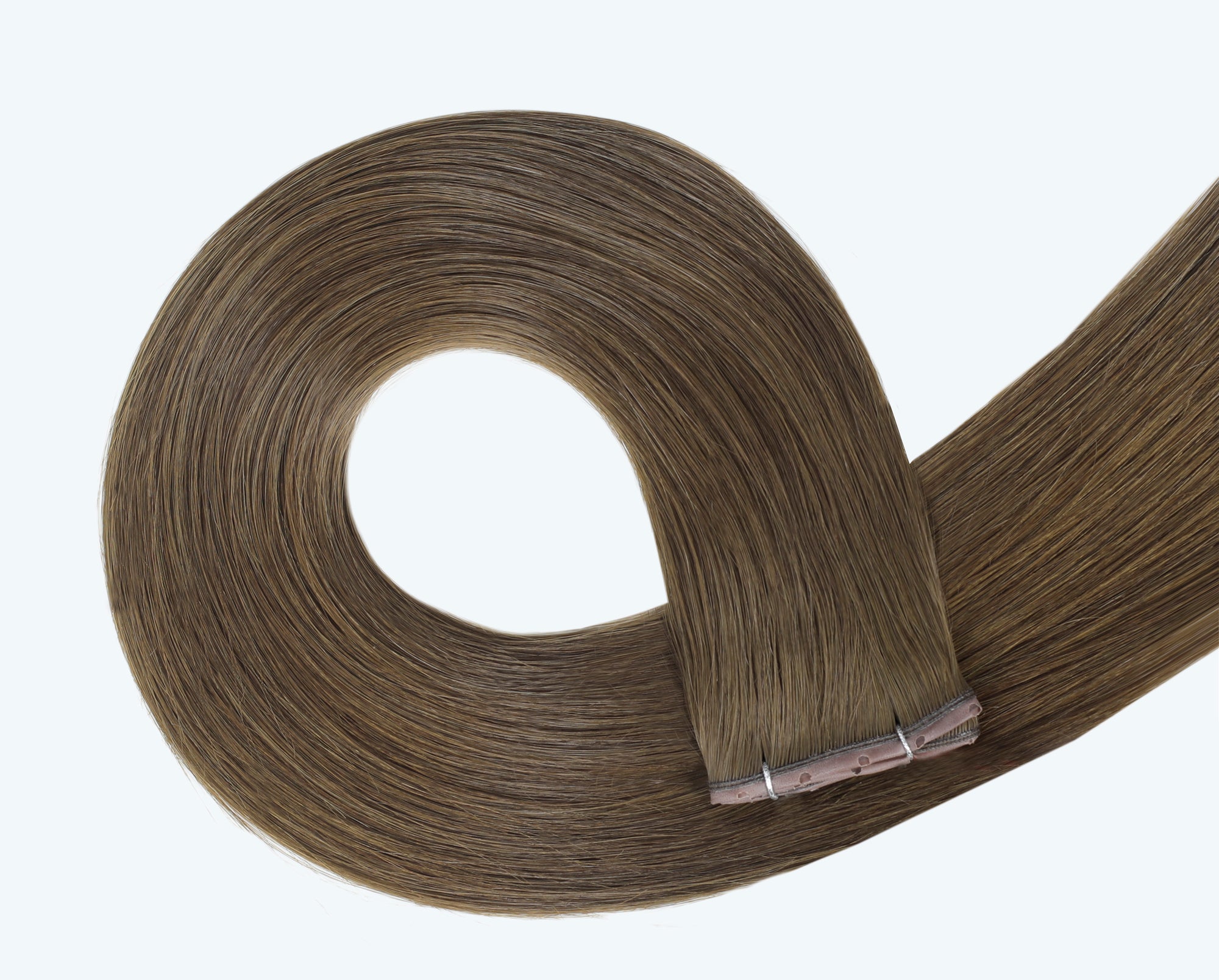 #8 Natural Light Brown Butterfly Weft Extensions