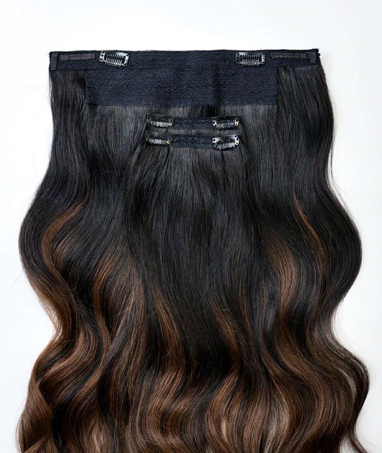 #Off Black Balayage Classic Halo Hair Extensions