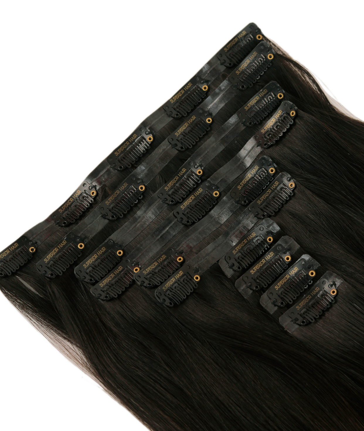 #Off Black Balayage Seamless Clip In Hair Extensions
