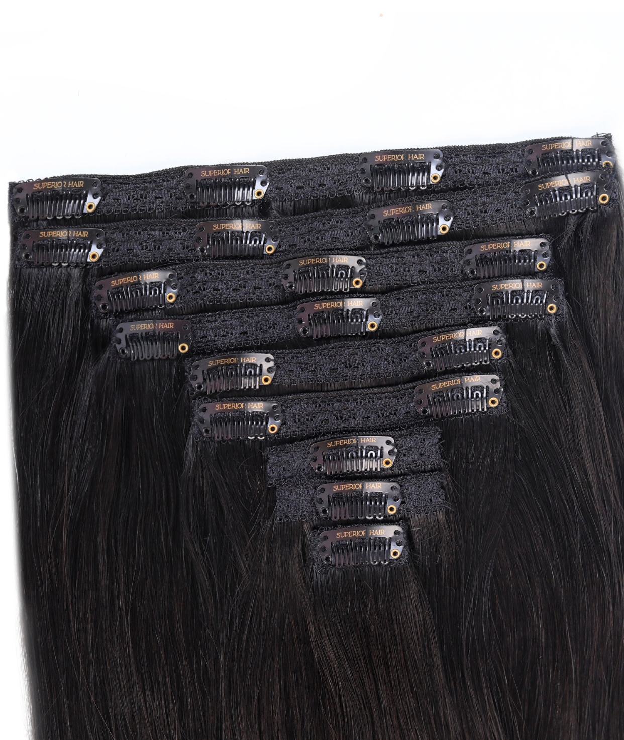 #Off Black Balayage Classic Clip In Hair Extensions 9pcs