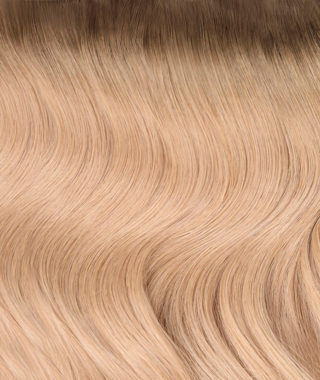 #Rooted Champagne Chestnut Halo Hair Extensions