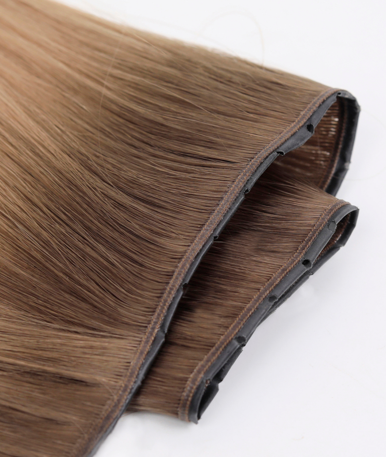 #Rooted Champagne Chestnut Superior Butterfly Weft™ Hair Extensions (NEW)